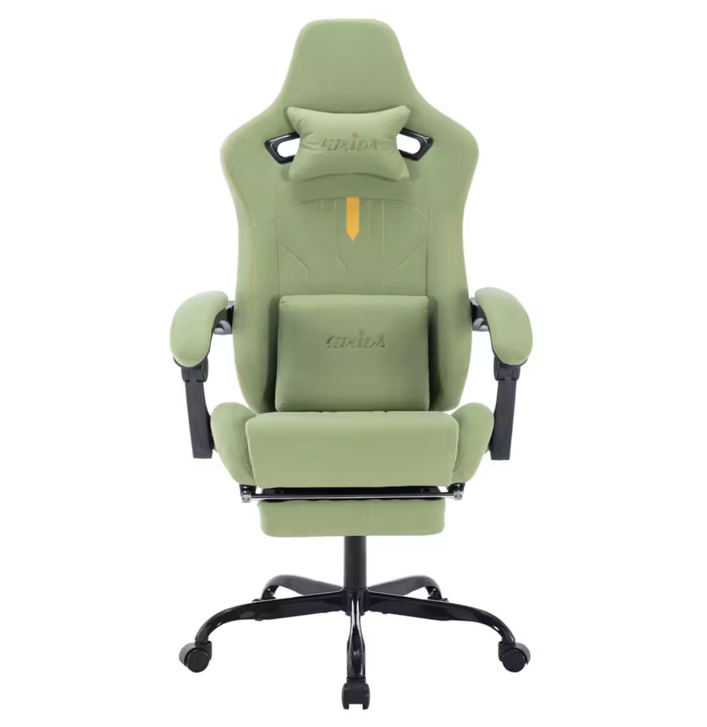 Gamingstuhl Bürostuhl Schreibtischstuhl mit Fußstütze Lederimitat Ergonomisch