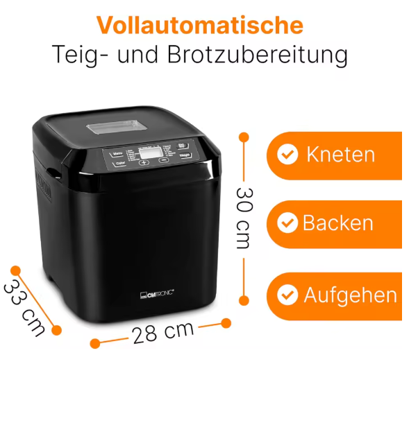 Brotbackautomat Clatronic Brot backen 550 W 12 Programme