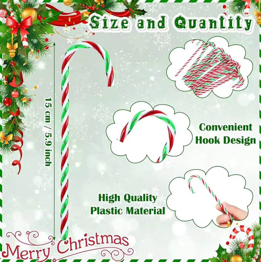 Weihnachtsbaumschmuck Zuckerstangen Weihnachtsbaum Anhänger Candycane Ornamente