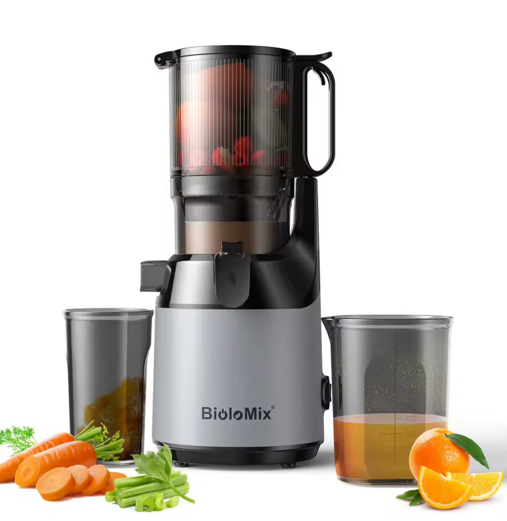 Biolomix Entsafter 1.8L Kaltpresse 130mm Einzugschacht 1,8L Volumen