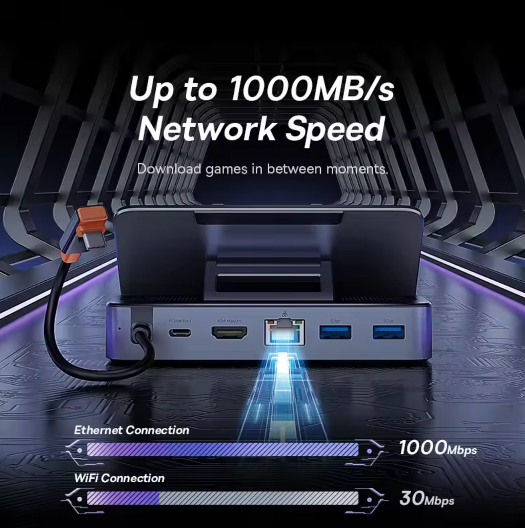 Baseus USB-C Dockingstation 6-in-1 für Steam Deck Nintendo Switch ROG Ally