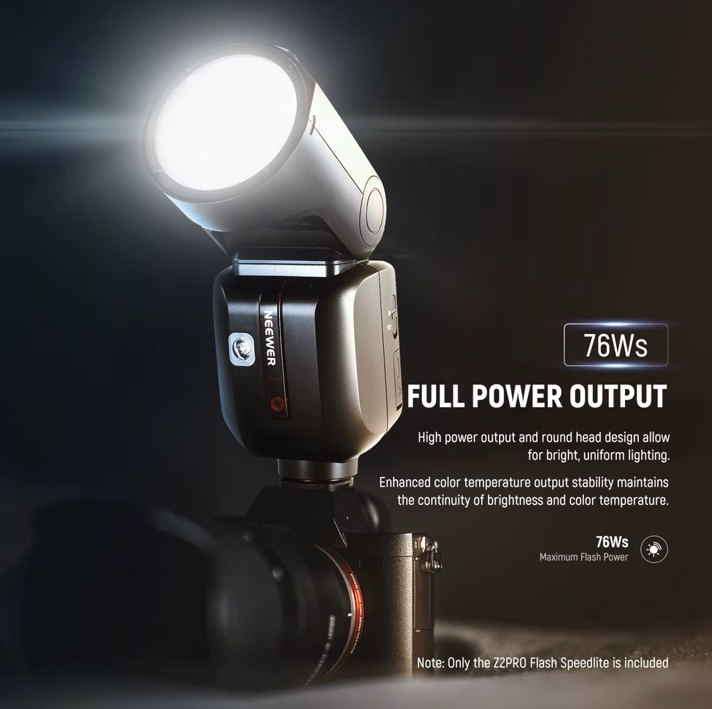 NEEWER Z2 PRO 2.4G TTL Rundkopf Blitzgerät kompatibel mit Sony Nikon Canon