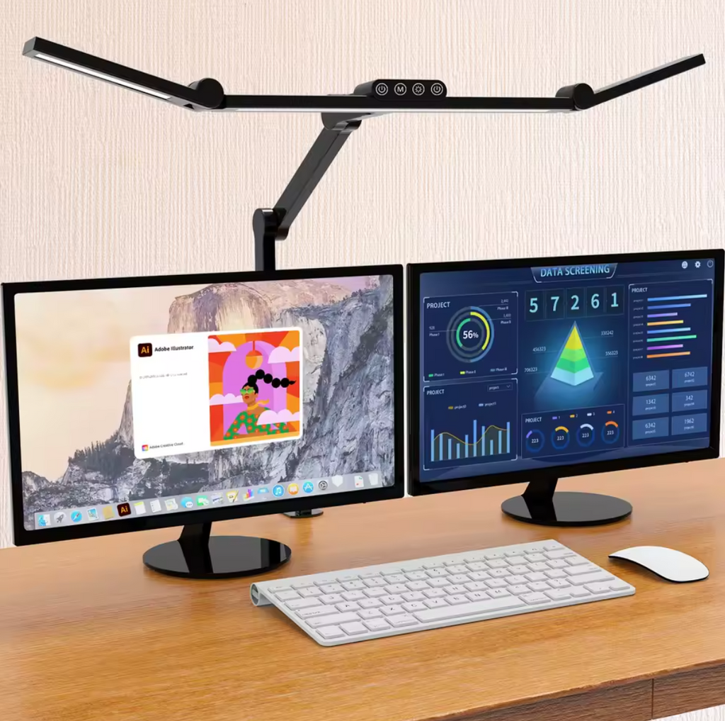 LED Schreibtischlampe Monitorlampe Licht Klemmbar 24W Büroleuchte Lampe