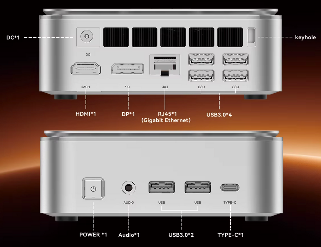 Soyo S4 Air Mini PC AMD Ryzen 7 6850U 16GB RAM DDR5  512GB M.2 SSD NVME Win11