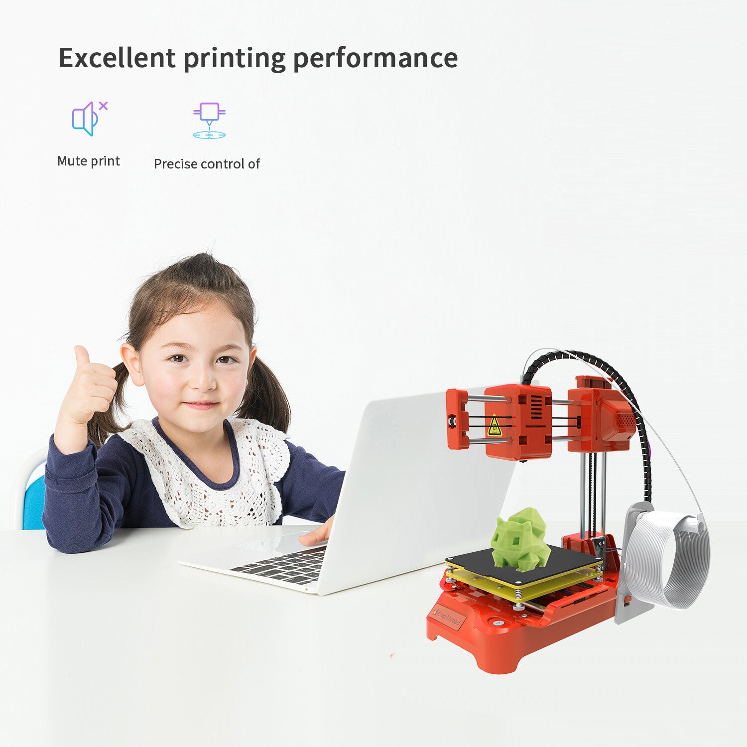 EasyThreed K7 Mini 3D Drucker Printer Desktop 3D-Drucker 100x100x100mm Volumen