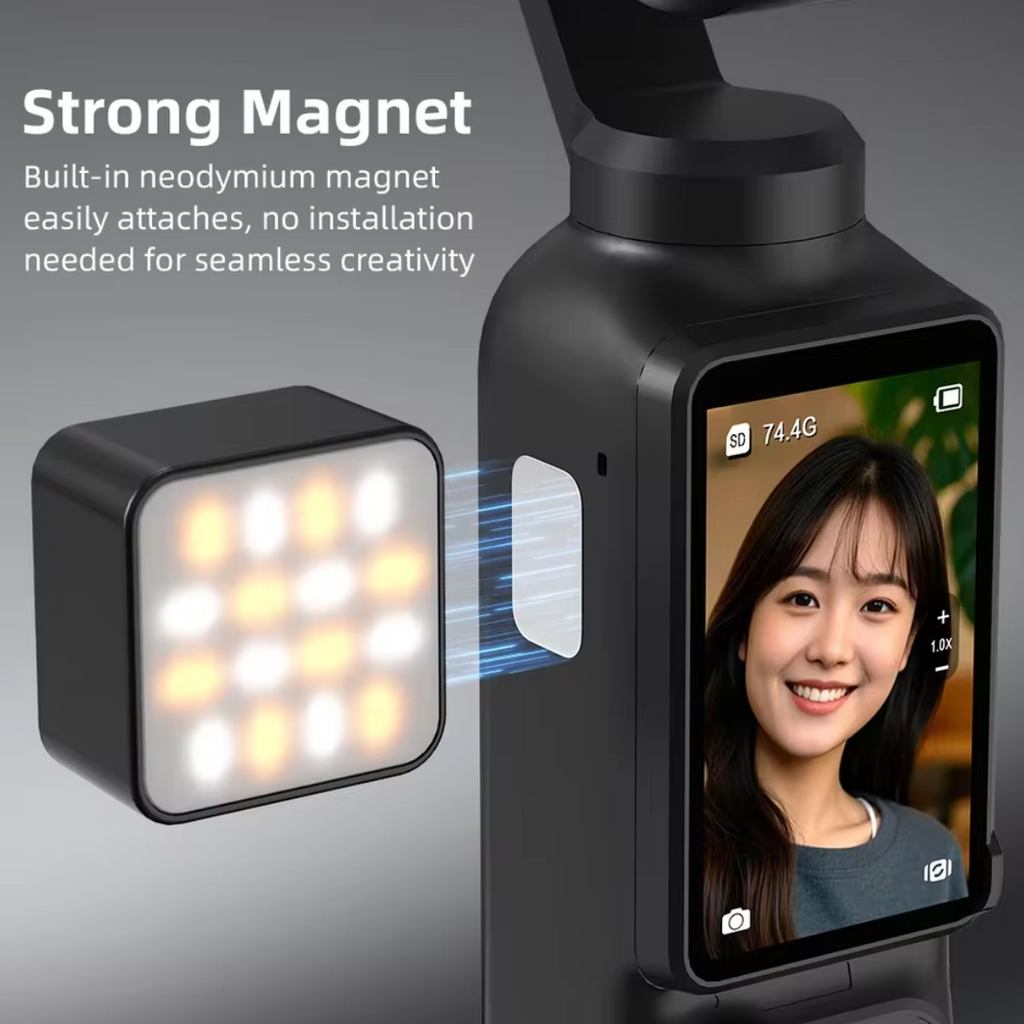 Magnetisches LED-Fülllicht für DJI Osmo Pocket 3 Kamera dimmbar LED Lampe