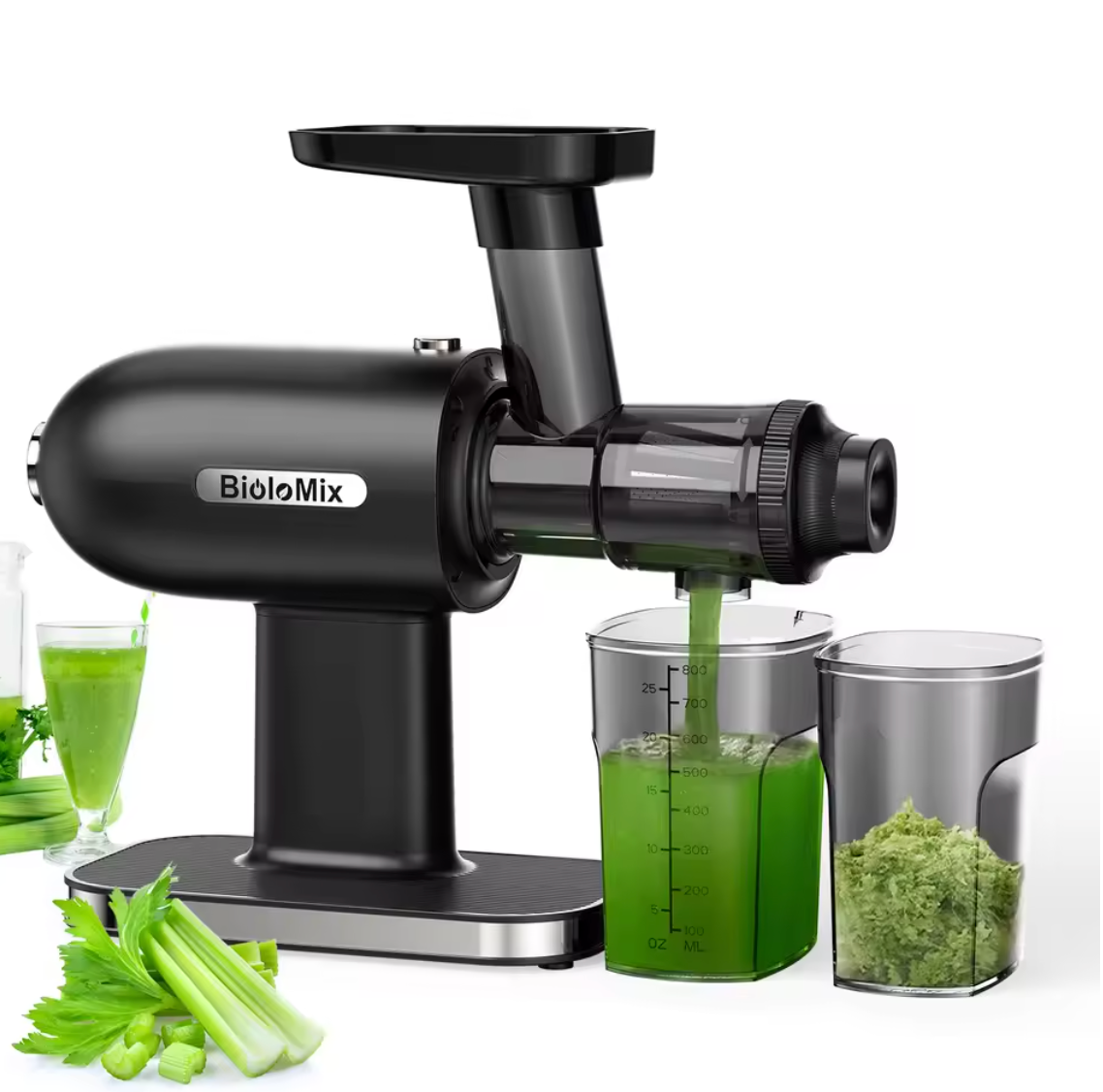 Entsafter Slow Juicer Kaltentsafter Kaltpress-Entsafter BPA-Frei BioloMix