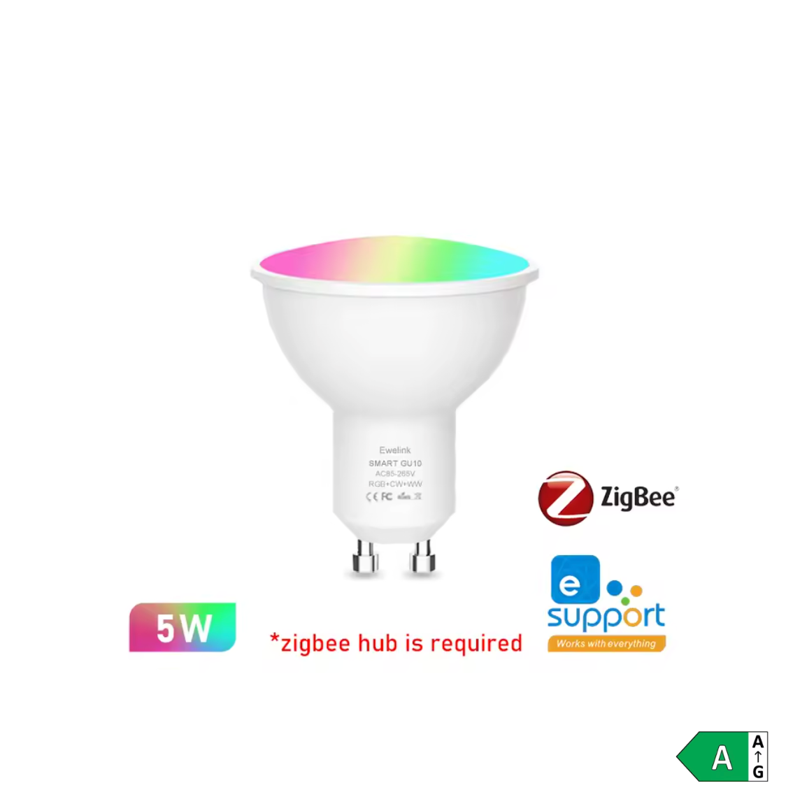 Smart LED Glühbirne RGB Bulb WiFi E27 E14 GU10 App für  Zigbee Alexa und Google