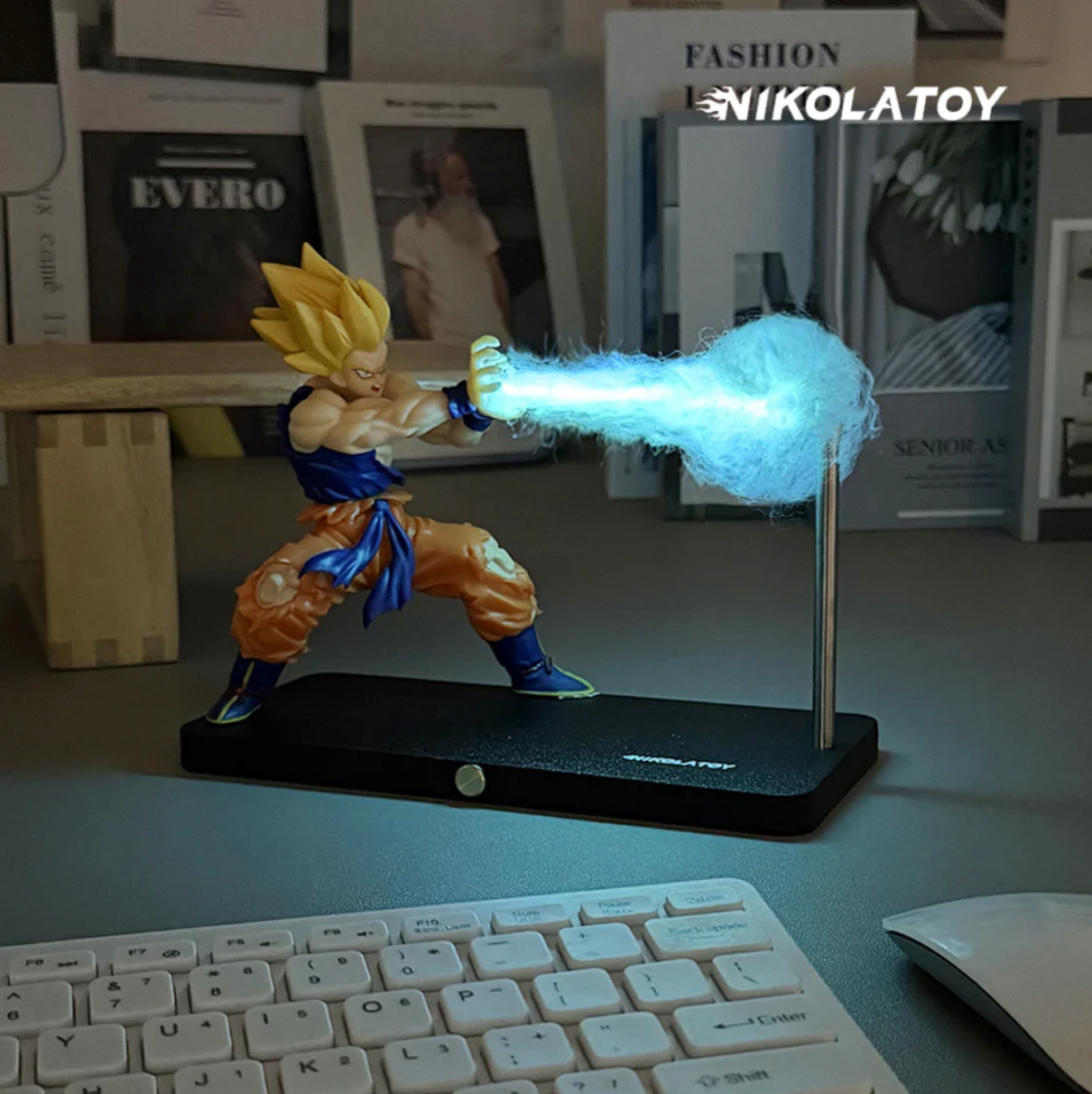 Nikolatoy Dragon Ball Son Goku Lampe Kamehameha Magnetisch LED Nachtlampe