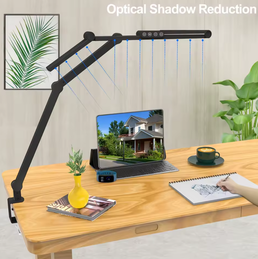 LED Schreibtischlampe Monitorlampe Licht Klemmbar 24W Büroleuchte Lampe