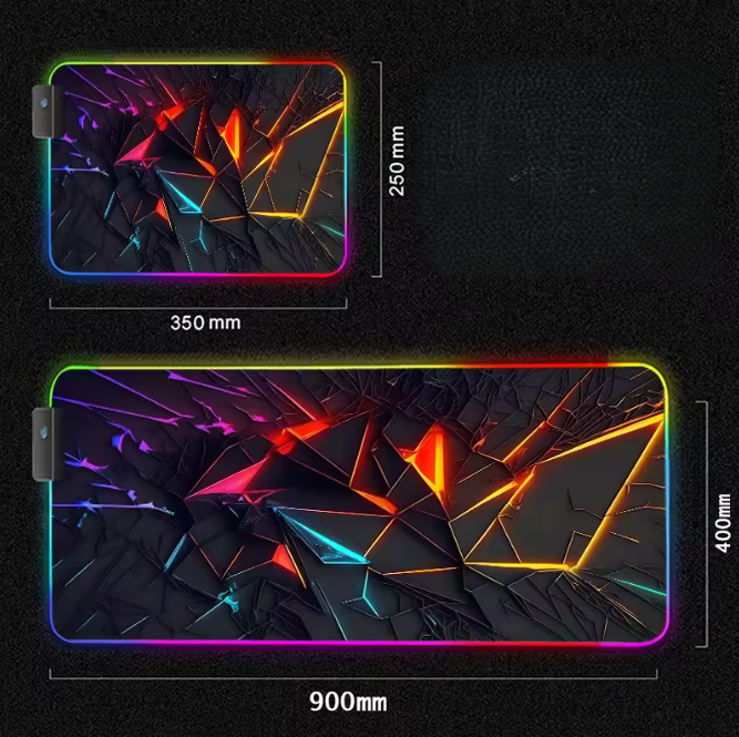 XL RGB Mauspad Beleuchtet Gummiert LED Gaming Mauspad Computer PC Mousepad Gamer