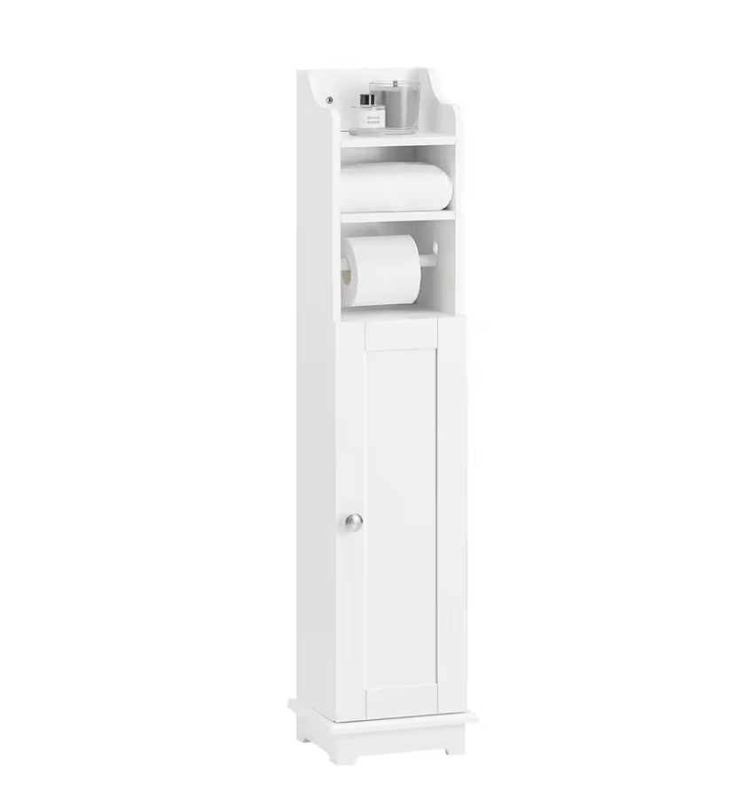 Toilettenpapierhalter WC-Papier Regal Schrank Badezimmerschrank schmal stehend