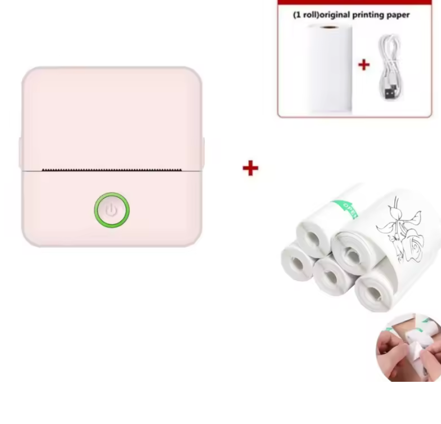 Mini Drucker Handy Bluetooth Fotodrucker Sticker Drucker Thermodrucker