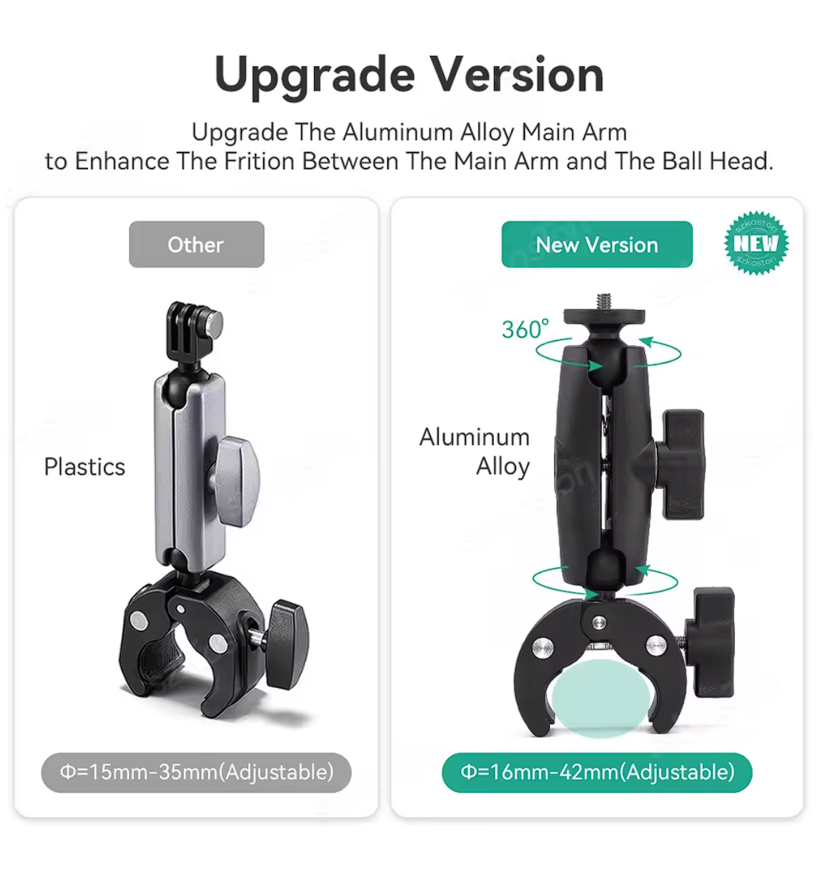 Fahrrad Motorrad Kamerahalterung Universal Actioncam Halterung Insta360 DJI Osmo