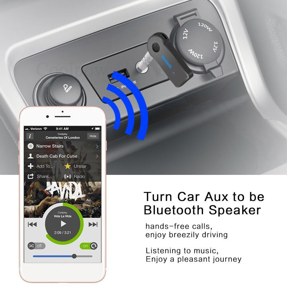 Bluetooth Audio Receiver KFZ Adapter AUX Kabel Auto 3.5mm klinke USB Empfänger