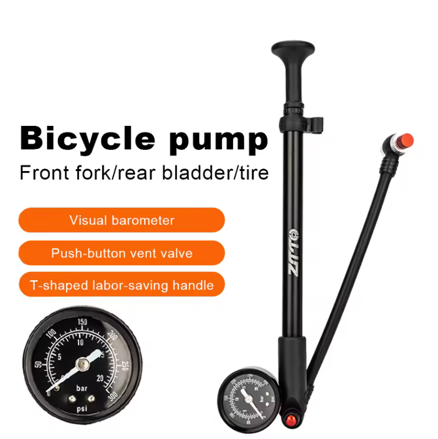 Fahrrad Dämpferpumpe Hochdruck Luftpumpe bis 300PSI 20Bar Fahrradpumpe