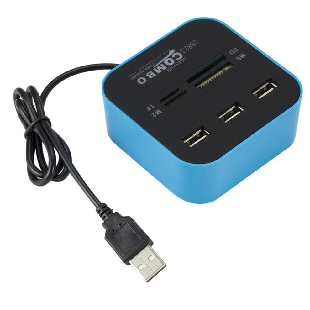 High Speed USB 2,0 Hub 3 Port Mit Kartenleser Mini Hub USB Combo ALL In One
