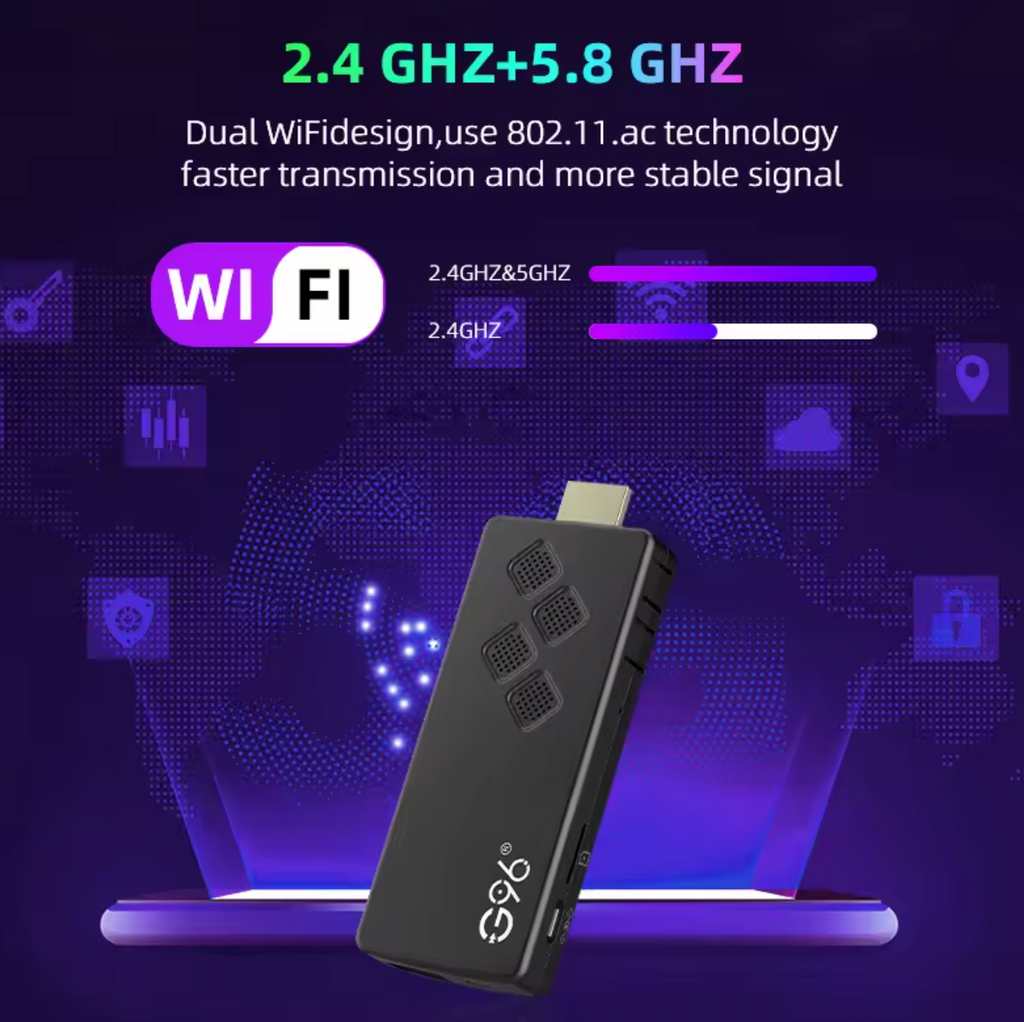 G96 TV Stick Android TV Box Streaming Box 16GB 4K Ultra HD Chromecast Support