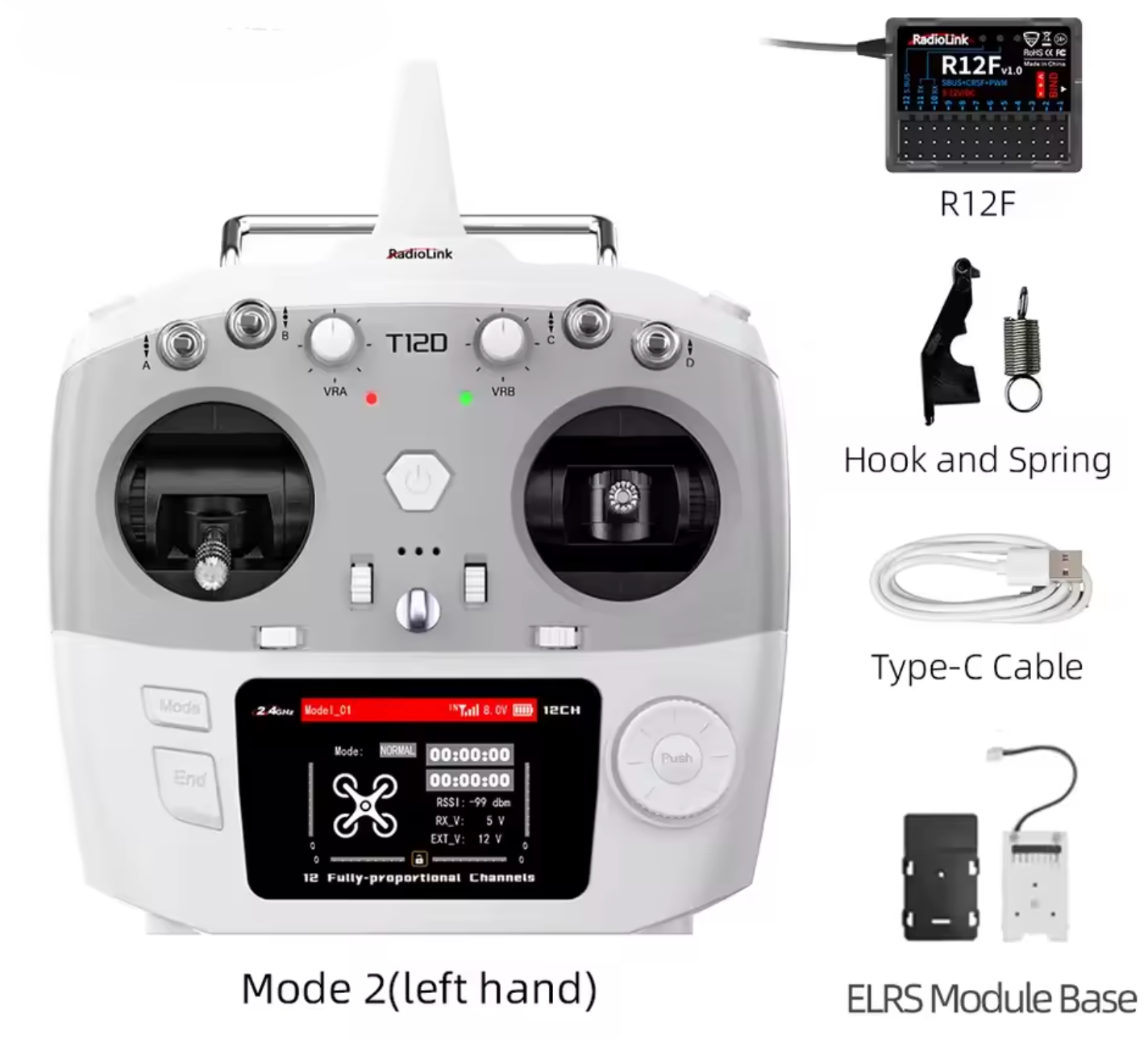 Radiolink T12D 2,4Ghz Fernbedienung 12CH Sender Pultfernsteuerung mit R12F