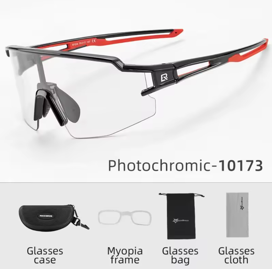 Radfahren Brille Fahrrad Sonnenbrille Photochrom Outdoor Windschutz Rockbros