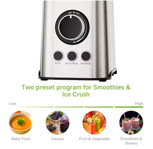 Smoothie Maker Biolomix elektrisch 1300 W 3-in-1 Mixer Standmixer