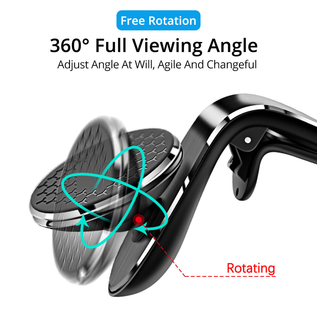 Auto Handyhalterung Magnet Smartphone Lüftungsgitter KFZ Halter Universal ALU