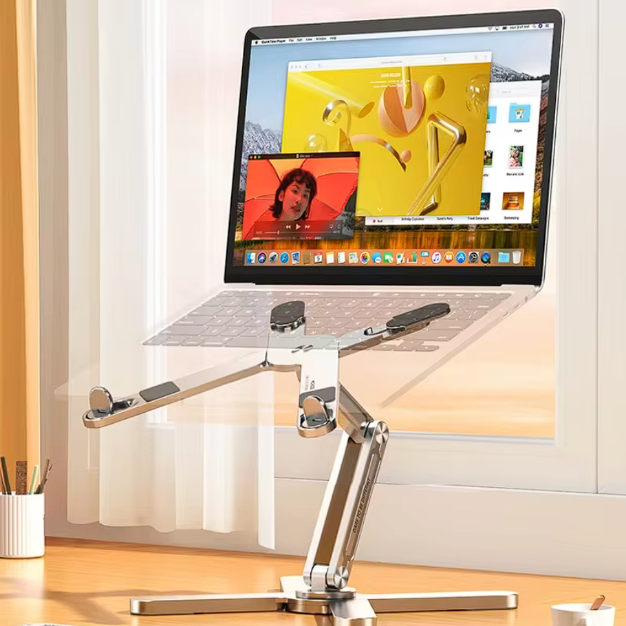 Laptop Ständer 8-16 Zoll Laptopständer 360° drehbar Verstellbar Faltbar Kompakt