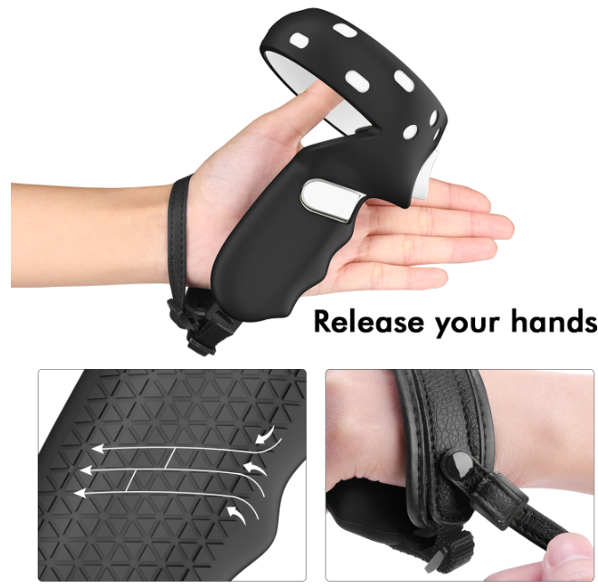 Silikon Hülle Case Cover für Quest 2 VR Gaming Touch Controller und Headset SDE