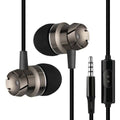 In-Ear Kopfhörer Mikrofon Ohrstöpsel Headset für Samsung Huawei HTC Bass schwarz
