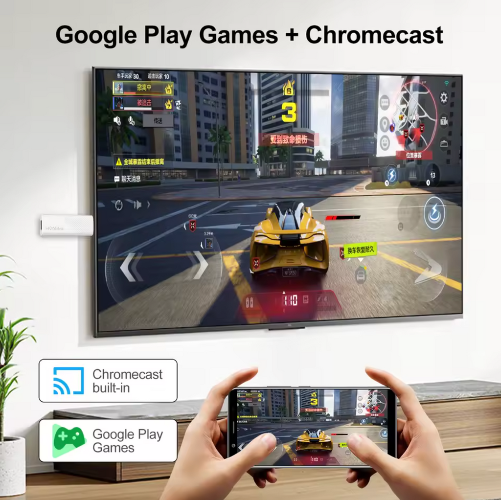 H96 Max 4K Ultra HD Smart TV Stick Mediaplayer 16 GB Android 14  BT5.4 Wifi 6