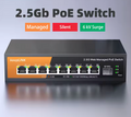 9 Port Netzwerk Switch Lan Verteiler Web Managed 2,5G PoE und 10G SFP+ Uplink