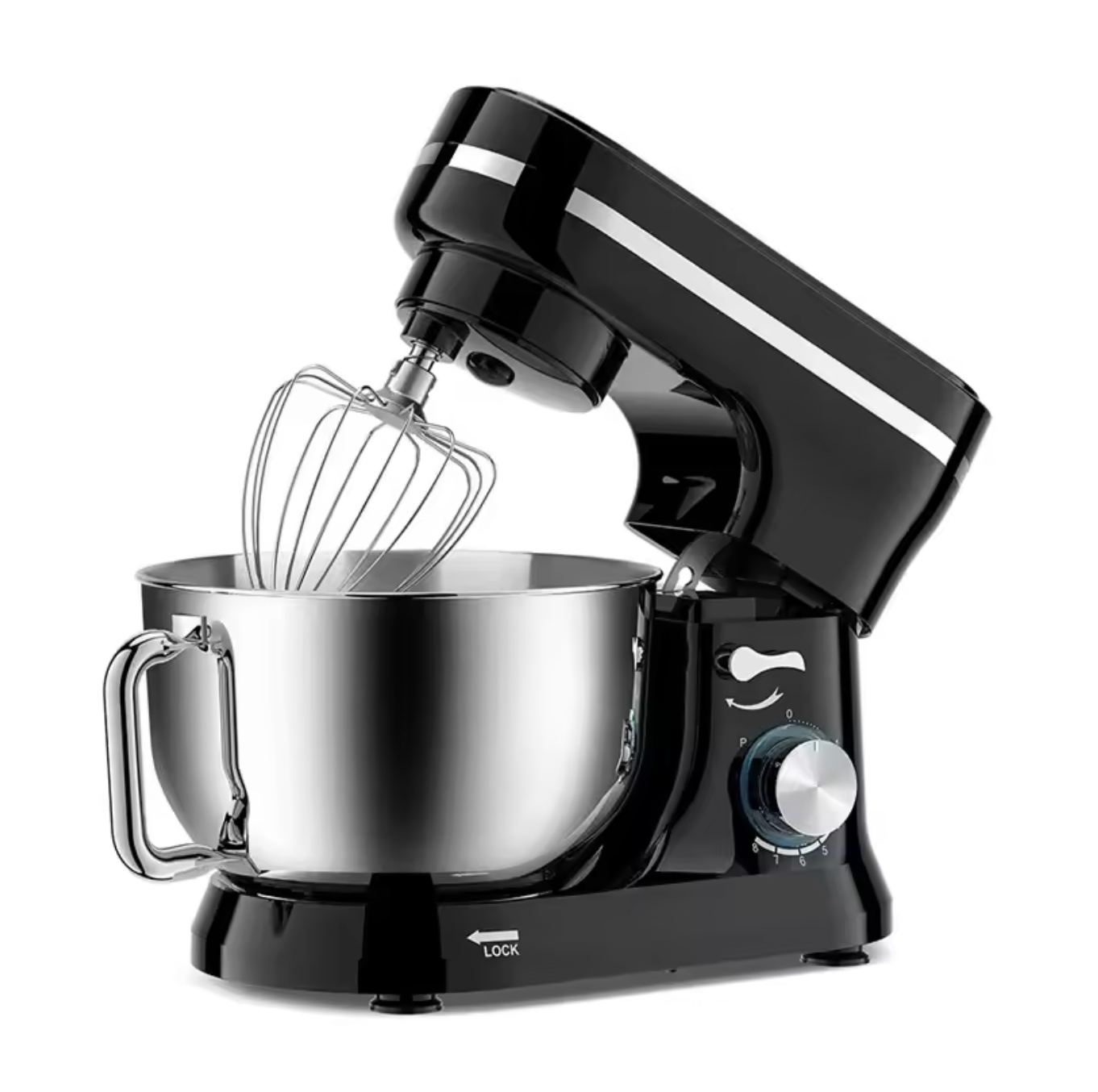 4,5L Küchenmaschine Teigknetmaschine Küchenmixer mit Knethaken und Rührbesen