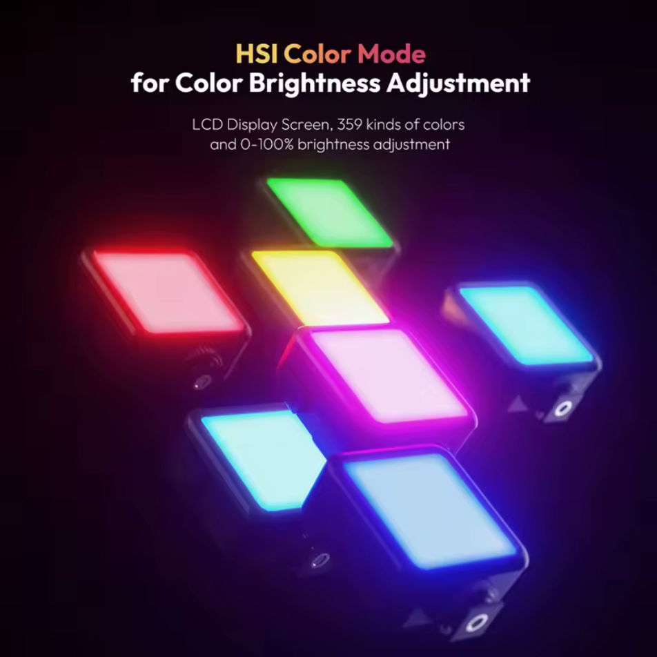 Ulanzi VL49 Mini RGB LED Videoleuchte 2700K-9000K Fotografie Studioleuchte