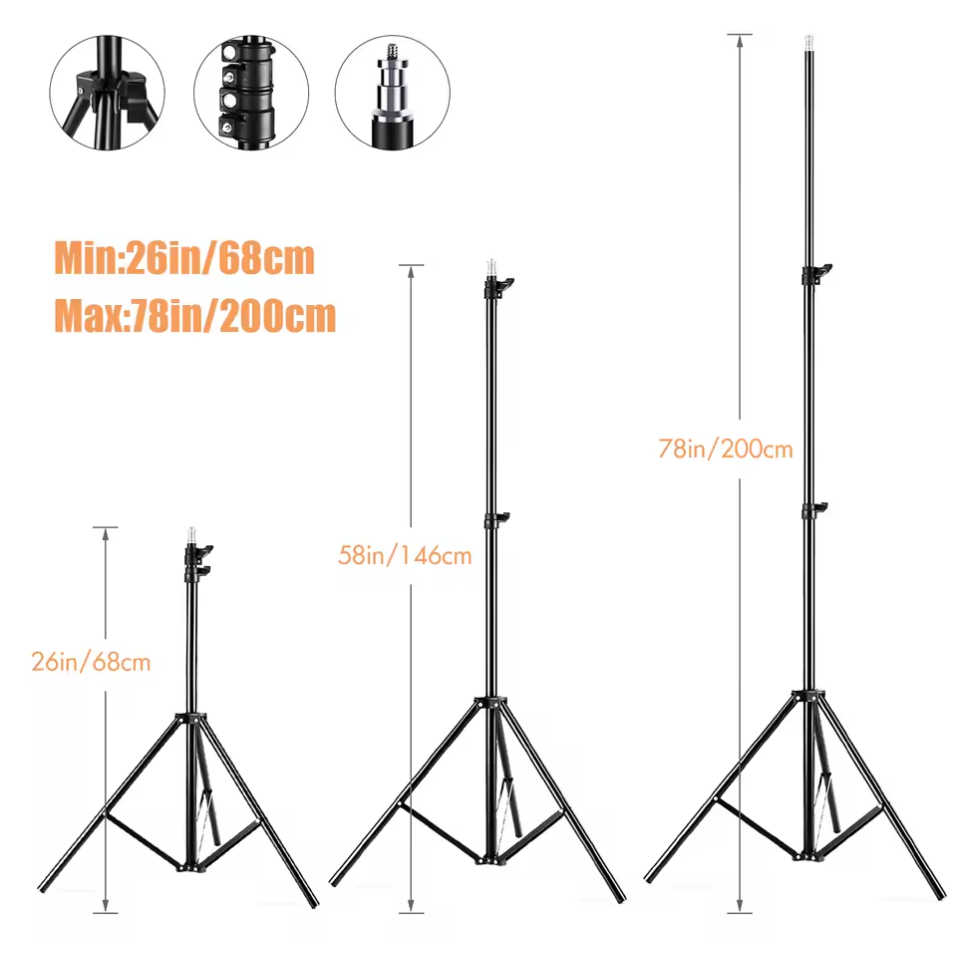 LED Softbox Studiolicht mit Stativ Selfie Lampe Kaltweiß Neutral