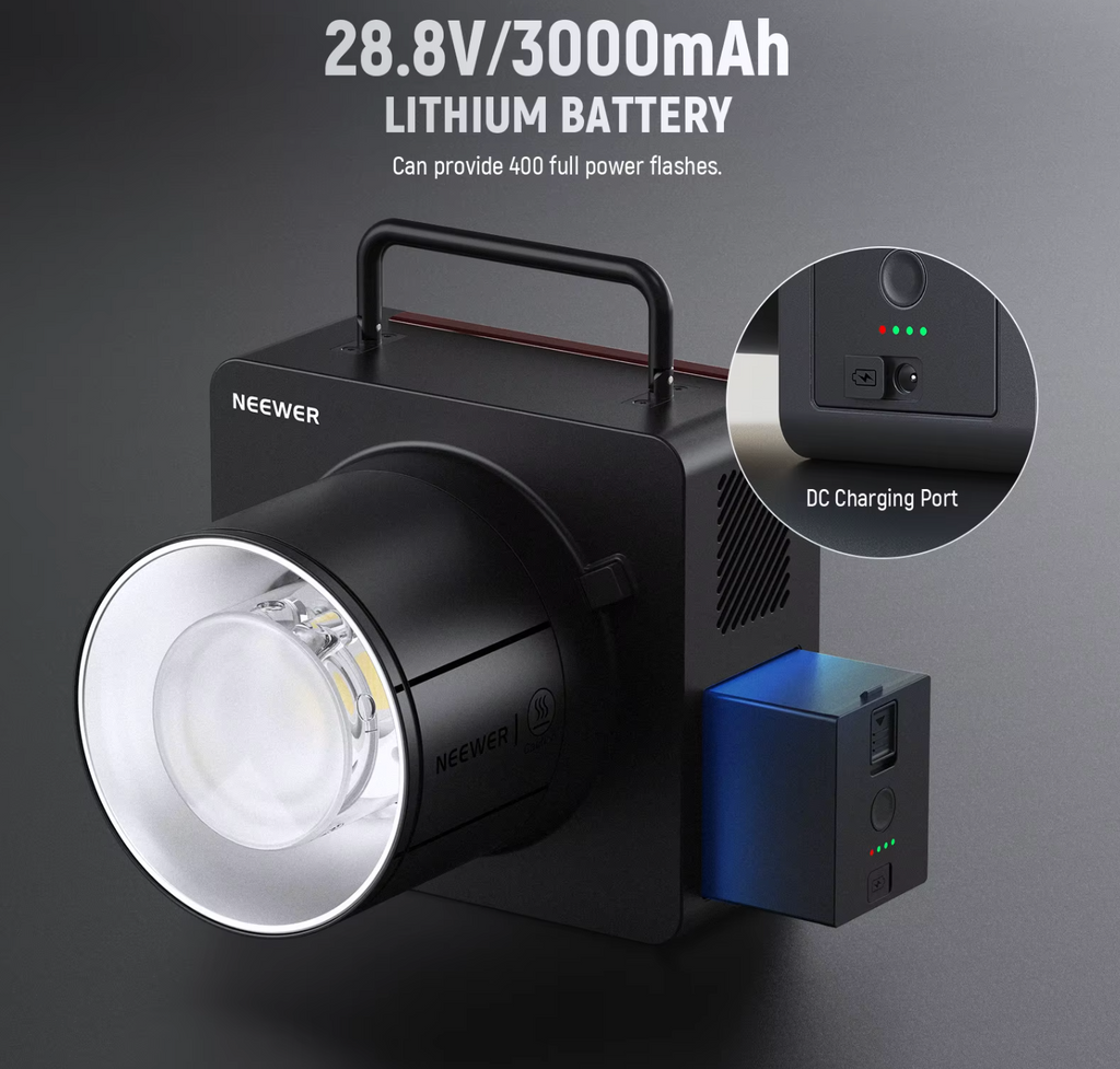 NEEWER Q6 600 Ws 2,4 G TTL Outdoor Blitzgerät Studioblitz mit App-Steuerung