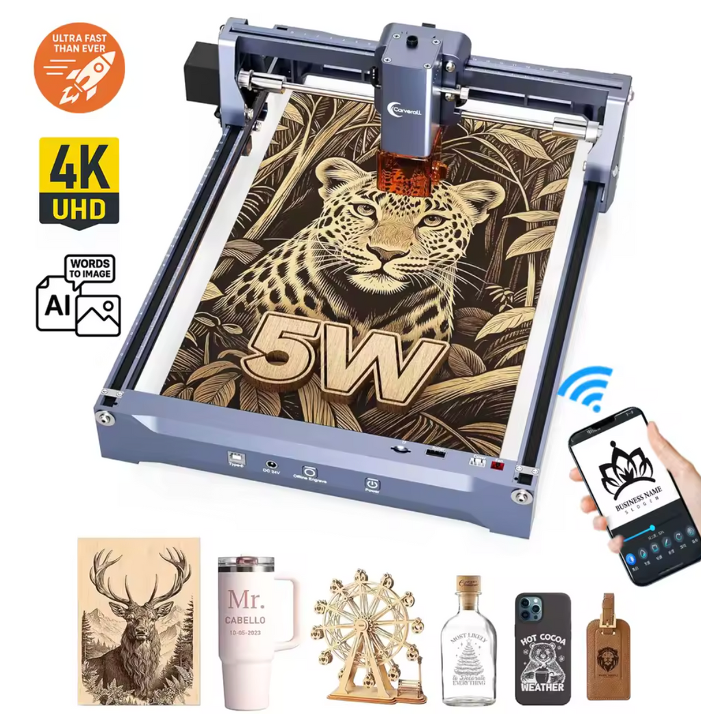 K15 Pro 5W Lasergravurmaschine Graviermaschine Lasercutter CNC App Steuerung