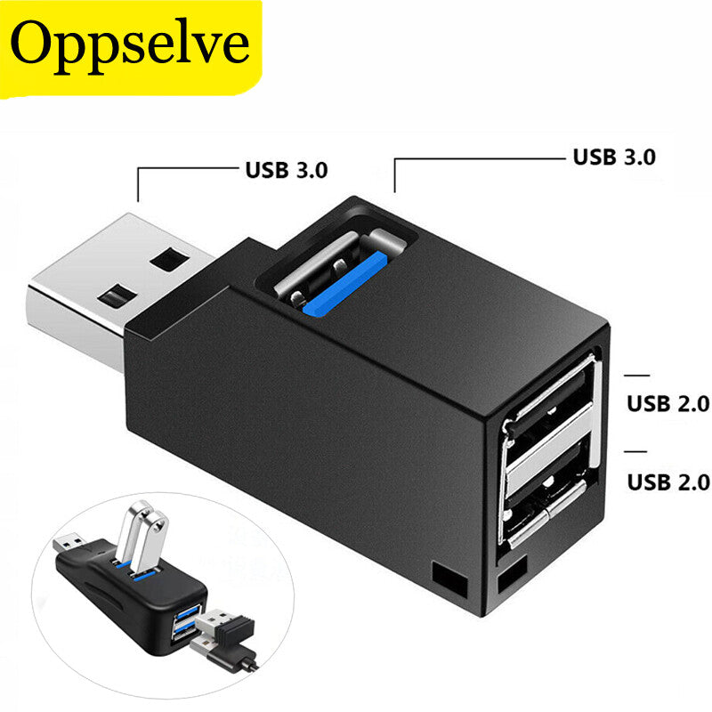 Mini 3 Port USB 3.0 HUB Verteiler Adapter für PC Laptop Macbook Notebook Schnell