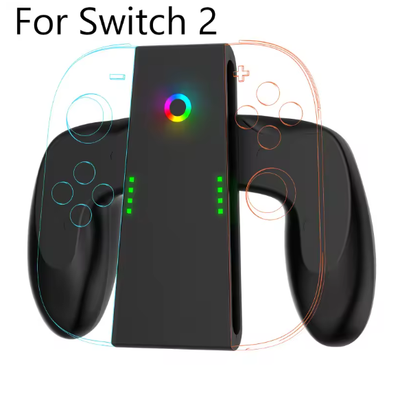 Ladegriff für Switch 2 Joycons, Magnetischer Griffcontroller Ladegerät Zubehör