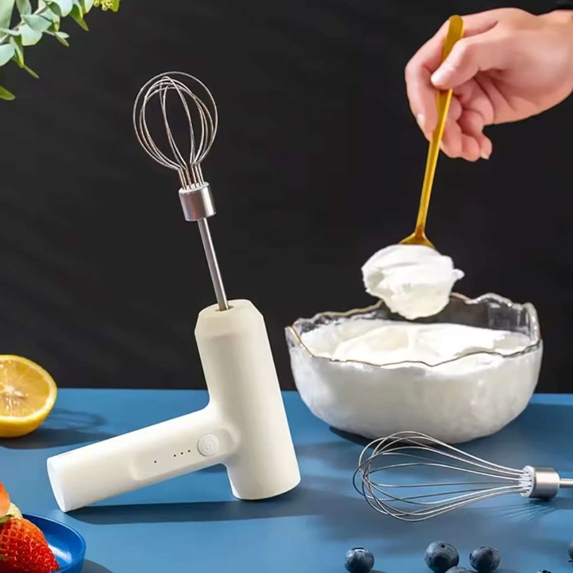 Elektrischer Mixer Schneebesen Handmixer Rührgerät Milchaufschäumer
