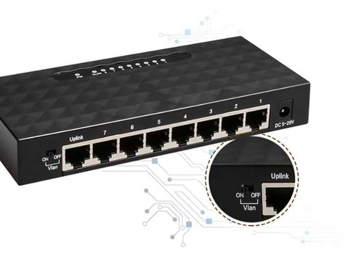 8 Port Netzwerk LAN Verteiler Switch Gigabit 1000Mbs Netzwerkgerät RJ45 Ethernet