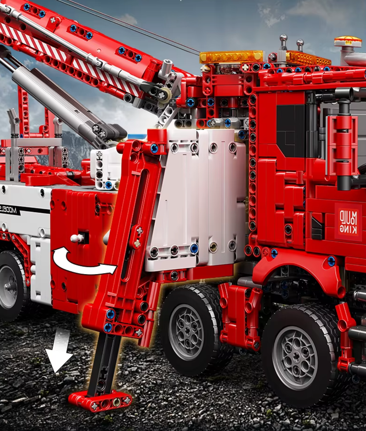 Mould King 17027 Ferngesteuertes RC Feuerwehrauto Rettungsauto 4883 Teile