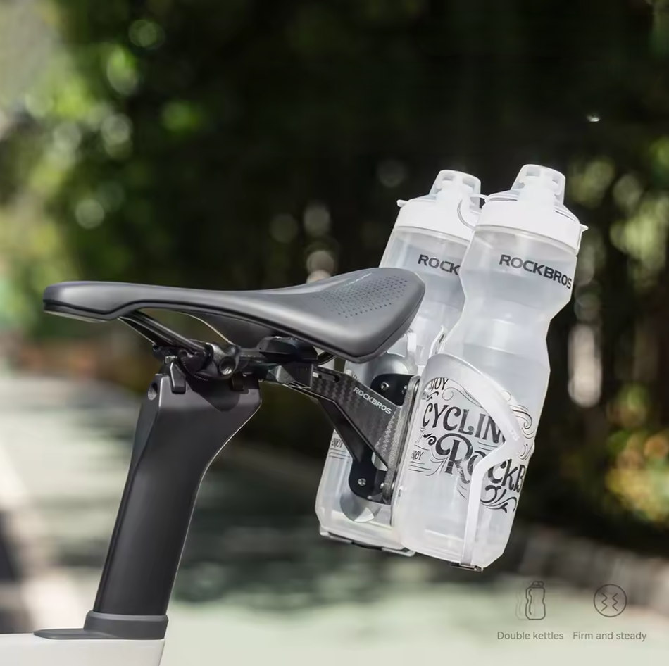 Rockbros Fahrrad Sattel Flaschenhalter Doppel Trinklaschenhalter Getränkehalter