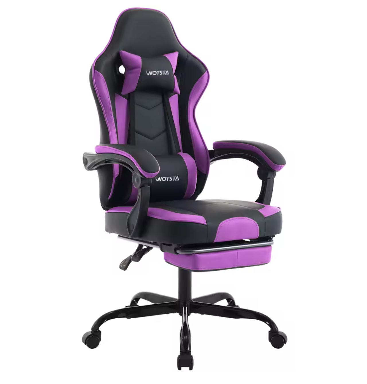 Gamingstuhl Bürostuhl Schreibtischstuhl mit Lendenkissen Lederimitat Ergonomisch