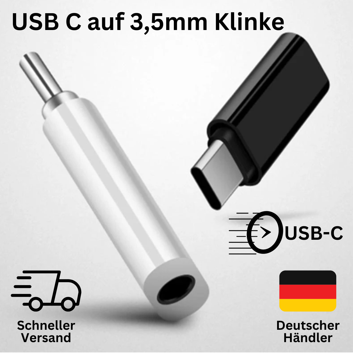 USB C Typ C auf zu Aux 3,5mm Klinke Adapter Kabel Handy Audio Musik Kopfhörer
