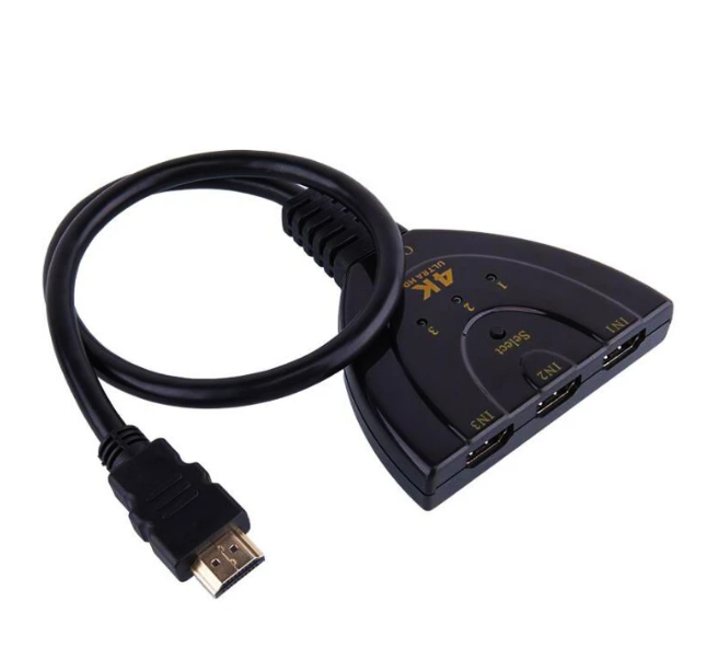 HDMI 3in1 Splitter Switch Kabel Adapter Umschalter Verteiler Hub UHD 4K @ 60Hz