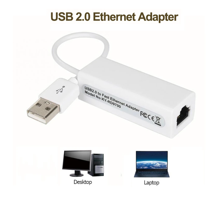 USB 2.0 auf RJ45 Ethernet Lan Adapter USB-2.0 Netzwerk Kabel Mac Netzwerkadapter