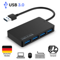 USB 3.0 4 Port Verteiler High Speed Daten HUB Adapter für PC Notebook Laptop NEU