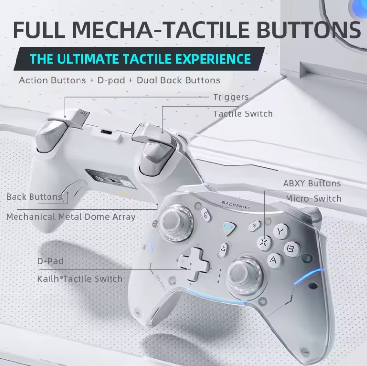 Machenike G5 Pro Elite Gaming Controller PC TV Switch 500Hz Hall Effect Gimbal