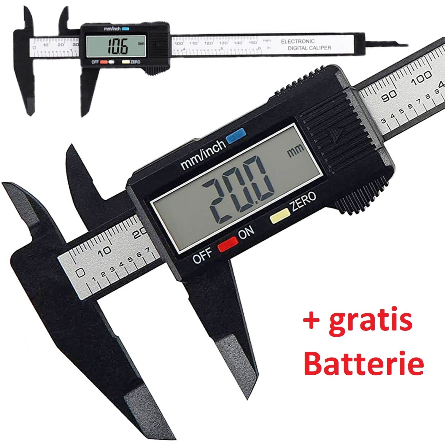 Digitaler Messschieber Schieblehre Messlehre 0-150mm LCD Display Messen Digital