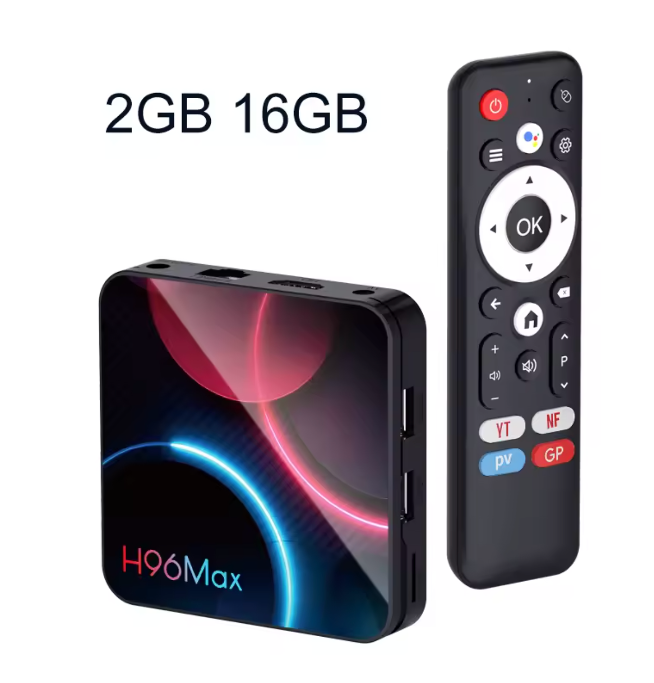 H96 Max Android Smart TV Box Ultra HD 4K 2GB 16GB Media Wifi 6 Bluetooth 5.4